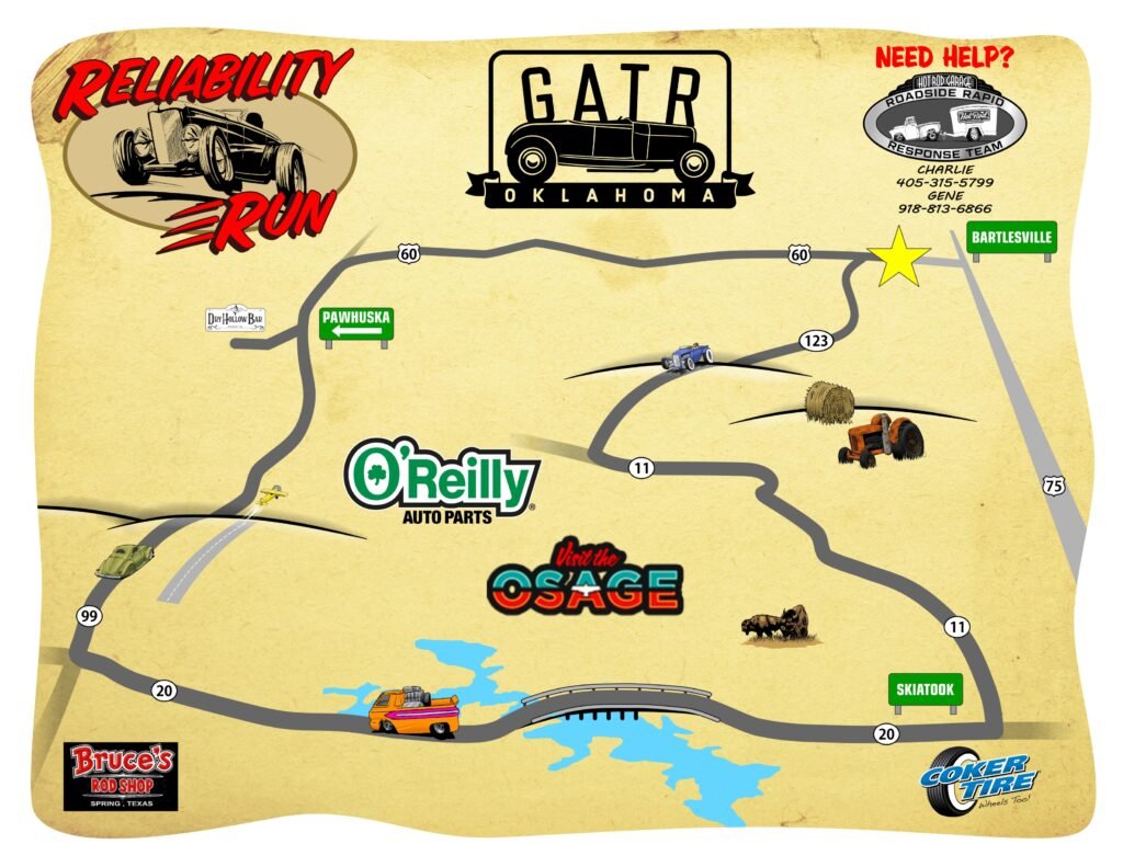 2026 Reliability Run route map